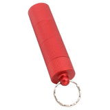 Keychain Medicine Holder Case 3 Compartment Waterproof Metal Travel Tablet Capsule Holder for Outdoor