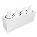 Massage Oil Heater 4 Bottles Adjustable Aluminum Alloy Inner Liner Fast Heat Lotion Warmer 110‑250V Manual Massage Tool