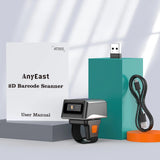 Bluetooth Wireless Mini Finger Reader 2D Barcode Scanner Android IOS PC PDF417 Data Matrix Ring Scanners