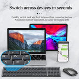 Bluetooth 5.0 & 2.4G Wireless Keyboard and Combo Mini Multimediboard Mouse Set for Laptop PC TV iPad book Android