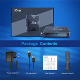 X98H H618 Android STB 4GB RAM 64GB ROM Dual Band WIFI Bluetooth 4K HD Output Support Google Store and Netflix