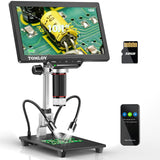 DM202 10.1 Inch HD LCD Digital 10" Enhanced Stand Included 16MP Coin Microscope with Screen for Adults