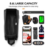 8.6L Bicycle Water Resistant Bike Rack Bag Reflective Large Capacity Lage Trunk Pannier Pouch