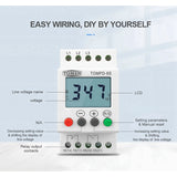 4X 3 Phase Din Rail Adjustable Under Over Protector Voltage Monitoring Sequence Protection Relay