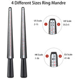 Size Measuring Tool Set, Mandrel Sizer Gauge, Sizing Stick And Ring Gauge For Finger Jewelry Making
