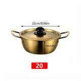 1pc Durable Stainless Steel Pot For Soups, Ramen, Instant Noodles, And Hot Pots - Perfect For Cooking And Serving