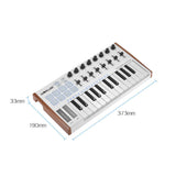 WORLDE TUNA MINI USB MIDI Keyboard Controller - Ultra-Portable 25 Keys, 8 RGB Backlit Trigger Pads, 6.35mm Pedal Jack