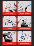 Multifunctional Professional Elbow Stripper Pliers Electrician Wire Crimping Cutter Wiring Scissors Hand Tool