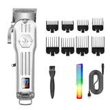 Resuxi BES-518 Salon Electric Clipper High-power Men's Household All Metal LCD Digital Display Hair Trimmers
