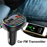Wireless Receiver LED Display Charger Double USB Ports Car Music Stereo Adapter For Most