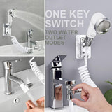 Handheld Shower Head Kit - 3 Modes, High Pressure with Stop Button and 1.5M Flexible Tube for Utility Room.