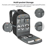 Camera Backpack Bag Open 15.6in Laptop Rainproof Cover Tripod Straps Side Pockets for Canon/Nikon/Sony/SLR Camera/Lens