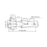 Refrigerator Hinge Stainless Steel Hardware Door Accessories, Sturdy Easy Installation, Heavy Duty for Chassis Cabinet