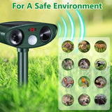 Solar ultrasonic animal - outdoor waterproof pest repellent with M sensor