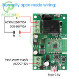 USB 7-32V DIY 1 Channel Jog Inching Self-Locking WIFI Wireless Smart Home Switch, Voice Remote Control with Alexa