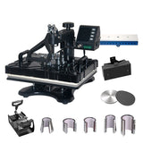 high quality 8 in 1 combo heat press T shirt pen cap printing hine P8100-8