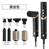 220v 5-in-1 Folding Hair Dryer Negative Ion Household Hot Air Comb Curling Iron Multi-functional Hair Comb