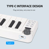 M-VAVE S-25mini Rechargeable 25-Key Control USB Keyboard MIDI Controller 25 Velocity Sensitive Keys 1 Knob