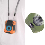 on Waist Neck 12000RPM Heavy-duty 15W Electric Rechargeable Clip Belt Fan for Mountaineering Jobsite Gifts
