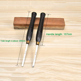 5pcs/Set HSS Lathe Chisel Set Woodworking Turning Tool Set HSS High Speed Steel Semicircle Knife Hand-held Wooden Turning Tool