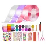 Kneading Full Set Nano Double-Sided Tape Paste Blowing Bubble Toy Sticker