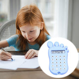 High-quality Material Corner Adorable Foot Shape Calculator with 8 Digit Lcd Screen Silicone for Kids