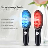 Electric Massage Comb Blue Red Light Therapy Vibration Hair Massage Scalp Brush Negative Ion Spray Head Hair Growth Massager New