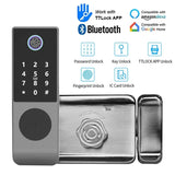 IP65 Waterproof TTLock Fingerprint Smart Door Lock Outdoor Gate Bluetooth Password 13.56MHz IC Card Deadbolt+nical Key