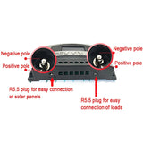 10A/30A/40A/50A/60A 12V-60V Step-down MPPT Solar Controller LCD Dual USB Bluetooth APP 18V-150V Wide Voltage Charge Regulator
