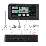 100A Solar Charge Controller Solars Panel Controllers 12V/24V Adjustable LCD Display Battery Regulator With USB Port Chargers