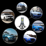 2PCS H7 Fog 9005 H4 H11 H16 Headlight LED Bulb 160W 12V-24V 6000K White Front Light Plug and Play Car Accessories