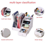 Magazine Holder Newspaper Rack Stationery Storage Box Desk Organizer for Document Letter File Tray Home Office School Supplies