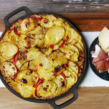 1pc, Cast Iron Roti Tawa, Double Handled Cast Iron Crepe Pan For Dosa, Tortillas, Nonstick Round Griddle Grill Pan For BBQ