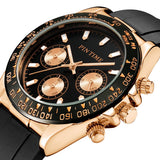 PINTIME Sport Man Watch Casuals Silicone Strap Fashion Quartz Wristwatch Waterproof 30m Six-Hand Dial Clock Relogios Masculino