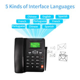 Cordless Desktop Telephone SIM Card 2G Fixed Wireless Phone with Antenna Radio Alarm Clock Funtion for House Home Call