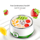 Mini Automatic Yogurt Maker - Stainless Steel Tank, Pink, Ideal for Home DIY Kitchen Appliance