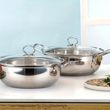 1pc, Stockpot With Glass Lid (11.02''), Stainless Steel Cooking Pot, Soup Pot, Dishwasher And Oven Safe, Kitchen Utensils