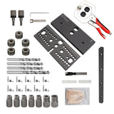 Adjustable Drilg Guide Puncher Locator 3 In 1 Woodworking Doweg Jig Kit Positioning Hole Opener Carpentry Accessory