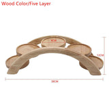 1PCS Hot Pot Arch Bridge Plate Sushi Bridge Boat Tableware Dessert Wooden Dim Sum Plate Sushi Tray Kitchen Sushi Plate