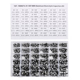 1500PCS Set 1UF~1500UF 6.3V-50V 36 Value SMD Aluminum Electrolytic Capacitors Assortment Kit with Box for Electronics PCB