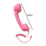Retro Mobile Receiver Vintage Style 3.5MM Phone Handset with Adjustable Volume And Microphone Calls for Communication