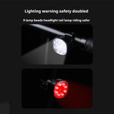 ESLNF Cycg Taillight Headlight Bicycle Lights Bike Safety Warning Light LED USB Rechargeable Waterproof