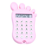 High-quality Material Corner Adorable Foot Shape Calculator with 8 Digit Lcd Screen Silicone for Kids