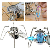 3300W Stainless Steel Camping Stove - Firepower, Burners Adjustable, Portable Spider Furnace for Outdoor Tourist Cooker