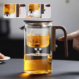 Water Separation With Wooden Handle Witchcraft Magical Glass Teapot Rubber Stopper And Strainer