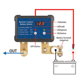 DC12V 240A Battery Disconnect with 2 Remote Control Voltage Display Automatic Power Shut Off Switch for SUV