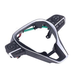 Steering Wheel Trim with Multifunctional Buttons Silver Black Replacement for Toyota RAV4 2019 2020 ABS Auto Parts