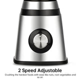 Personal Size Smoothie Cup - 500W Stainless Steel Small Blender for Kitchen, 2 Speed Adjustable with 48oz Glass