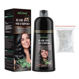 500ml Black Dye Shampoo Essence Covering White Hair Permanent Natural Argan Herbal Components Oil for Women Men