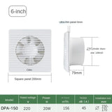 4/6/8Inch Extractor Ventilation Blower High Speed Bathroom Kitchen Toilet Air Vent Window Wall Exhaust Fan